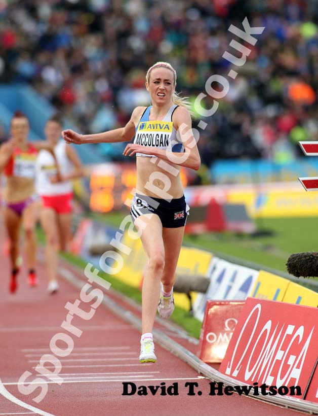 Eilish McColgan taking part in the 5000 metres at the Samsung Diamond League, Crystal Palace, London.